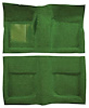 A4045B19 1965-68 Mustang Coupe Passenger Area Nylon Loop Floor Carpet Set with Mass Backing - Moss Green - image 1