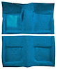 A4045B31 Passenger Area Nylon Loop Floor Carpet Set With Mass Backing 1965-68 Mustang Coupe; Light Blue - image 1
