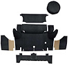 A4046A01 Loop Trunk Carpet Set With Boards 1964-66 Mustang Coupe; Black - image 1