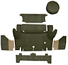 A4046A19 Loop Trunk Carpet Set With Boards 1964-66 Mustang Coupe; Moss Green - image 1