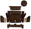 A4046A30 Loop Trunk Carpet Set With Boards 1964-66 Mustang Coupe; Dark Brown - image 1