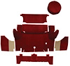 A4046A49 Loop Trunk Carpet Set With Boards 1964-66 Mustang Coupe; Emberglow - image 1