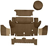 A4046A69 Loop Trunk Carpet Set With Boards 1964-66 Mustang Coupe; Medium Saddle - image 1