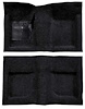 A4047A01 Passenger Area Nylon Loop Floor Carpet Set 1965-68 Mustang Convertible; Black - image 1