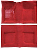 A4047A02 Passenger Area Nylon Loop Floor Carpet Set 1965-68 Mustang Convertible; Red - image 1