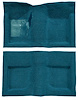 A4047A06 Passenger Area Nylon Loop Floor Carpet Set 1965-68 Mustang Convertible; Aqua - image 1