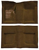 A4047A24 Passenger Area Nylon Loop Floor Carpet Set 1965-68 Mustang Convertible; Saddle - image 1