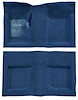 A4047A41 Passenger Area Nylon Loop Floor Carpet Set 1965-68 Mustang Convertible; Medium Blue - image 1