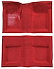 A4047B02 Passenger Area Nylon Loop Carpet Set With Mass Backing 1965-68 Mustang Convertible; Red - image 1