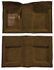A4047B24 Passenger Area Nylon Loop Carpet Set With Mass Backing 1965-68 Mustang Convertible; Saddle - image 1
