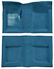 A4047B31 Passenger Area Nylon Loop Carpet Set With Mass Backing 1965-68 Mustang Convertible; Light Blue - image 1