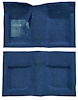 A4047B41 Passenger Area Nylon Loop Carpet Set With Mass Backing 1965-68 Mustang Convertible; Medium Blue - image 1