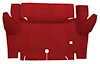 A4048A02 Loop Trunk Floor Carpet 1964-66 Mustang Coupe; Red - image 1