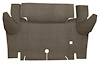 A4048A07 Loop Trunk Floor Carpet 1964-66 Mustang Coupe; Parchment - image 1