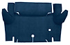 A4048A12 Loop Trunk Floor Carpet 1964-66 Mustang Coupe; Dark Blue - image 1