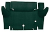 A4048A13 Loop Trunk Floor Carpet 1964-66 Mustang Coupe; Dark Green - image 1