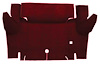 A4048A15 Loop Trunk Floor Carpet 1964-66 Mustang Coupe; Maroon - image 1