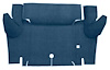 A4048A41 Loop Trunk Floor Carpet 1964-66 Mustang Coupe; Medium Blue - image 1