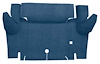 A4048A62 Loop Trunk Floor Carpet 1964-66 Mustang Coupe; Ford Blue - image 1