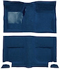 A4049A12 Passenger Area Nylon Loop Floor Carpet Set 1965-68 Mustang Fastback; Dark Blue - image 1