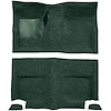 A4049A13 Passenger Area Nylon Loop Floor Carpet Set 1965-68 Mustang Fastback; Dark Green - image 1