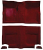 A4049A15 Passenger Area Nylon Loop Floor Carpet Set 1965-68 Mustang Fastback; Maroon - image 1