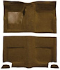 A4049A24 Passenger Area Nylon Loop Floor Carpet Set 1965-68 Mustang Fastback; Saddle - image 1