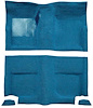 A4049A31 Passenger Area Nylon Loop Floor Carpet Set 1965-68 Mustang Fastback; Light Blue - image 1