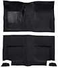 A4049B01 Passenger Area Nylon Loop Floor Carpet With Mass Backing 1965-68 Mustang Fastback; Black - image 1