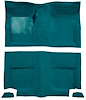 A4049B06 Passenger Area Nylon Loop Floor Carpet With Mass Backing 1965-68 Mustang Fastback; Aqua - image 1
