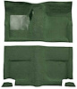 A4049B19 1965-68 Mustang Fastback; Passenger Area Nylon; Loop Floor Carpet; w/ Mass Backing; Moss Green - image 1