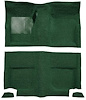 A4049B39 Passenger Area Nylon Loop Floor Carpet With Mass Backing 1965-68 Mustang Fastback; Green - image 1