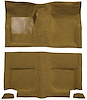 A4049B69 Passenger Area Nylon Loop Floor Carpet With Mass Backing 1965-68 Mustang Fastback; Medium Saddle - image 1