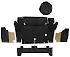 A4050A01 Loop Trunk Carpet Set With Boards 1964-66 Mustang Convertible; Black - image 1