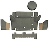 A4050A07 Loop Trunk Carpet Set With Boards 1964-66 Mustang Convertible; Parchment - image 1