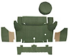 A4050A19 Loop Trunk Carpet Set With Boards 1964-66 Mustang Convertible; Moss Green - image 1