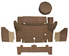 A4050A69 Loop Trunk Carpet Set With Boards 1964-66 Mustang Convertible; Medium Saddle