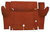 A4052A02 Loop Trunk Floor Carpet 1964-66 Mustang Convertible; Red - image 1