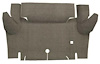 A4052A07 Loop Trunk Floor Carpet 1964-66 Mustang Convertible; Parchment - image 1