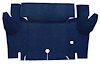 A4052A12 Loop Trunk Floor Carpet 1964-66 Mustang Convertible; Dark Blue - image 1