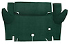 A4052A13 Loop Trunk Floor Carpet 1964-66 Mustang Convertible; Dark Green - image 1