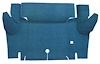 A4052A41 Loop Trunk Floor Carpet 1964-66 Mustang Convertible; Medium Blue - image 1