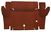 A4052A49 Loop Trunk Floor Carpet 1964-66 Mustang Convertible; Emberglow - image 1