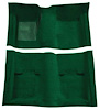 A4053A39 Passenger Area Nylon Loop Floor Carpet 1969-70 Mustang Convertible; Green - image 1