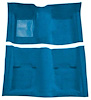 A4053A41 Passenger Area Nylon Loop Floor Carpet 1969-70 Mustang Convertible; Medium Blue - image 1