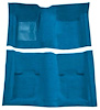A4053B41 Passenger Area Nylon Loop Floor Carpet With Mass Backing 1969-70 Mustang Convertible; Medium Blue - image 1