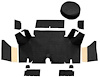 A4054A01 Loop Trunk Carpet Set With Boards 1965-66 Mustang Fastback; Black - image 1
