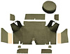 A4054A09 Loop Trunk Carpet Set With Boards 1965-66 Mustang Fastback; Ivy Gold - image 1