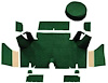 A4054A13 Loop Trunk Carpet Set With Boards 1965-66 Mustang Fastback; Dark Green - image 1