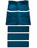A4055A12 Nylon Loop Floor and Fold Down Seat Carpet Set 1969-70 Mustang Fastback; Dark Blue - image 1